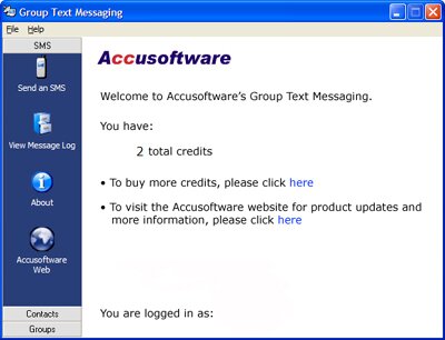 Screenshot of Group Text Messenger